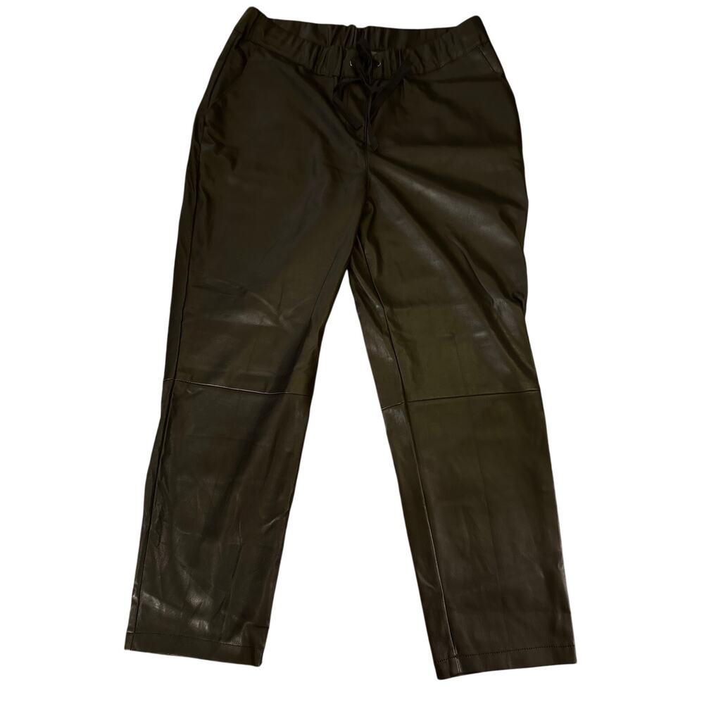 ANN TAYLOR - vegan leather black pants - size 14